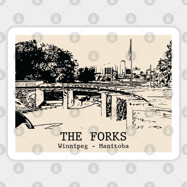 The Forks - Winnipeg MB Magnet by Lakeric